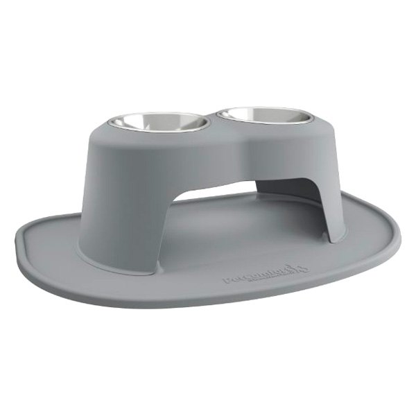 WeatherTech® - Pet Comfort™ Double 64 fl. oz. Dark Gray Plastic High Pet Bowl (10" Height)