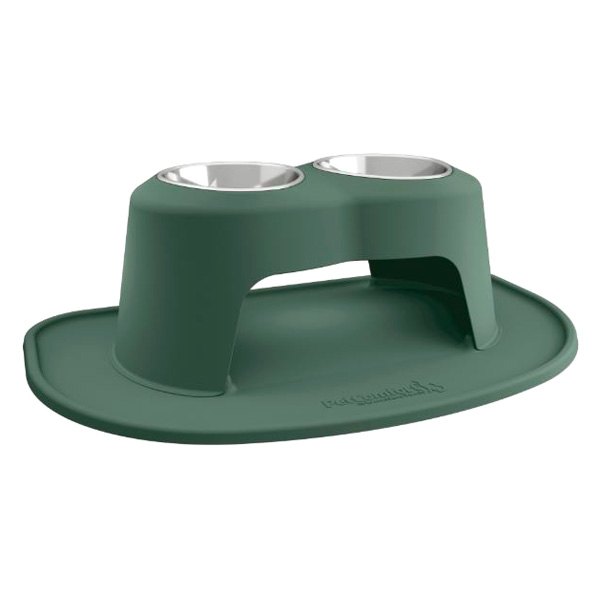 WeatherTech® - Pet Comfort™ Double 64 fl. oz. Hunter Green Plastic High Pet Bowl (10" Height)