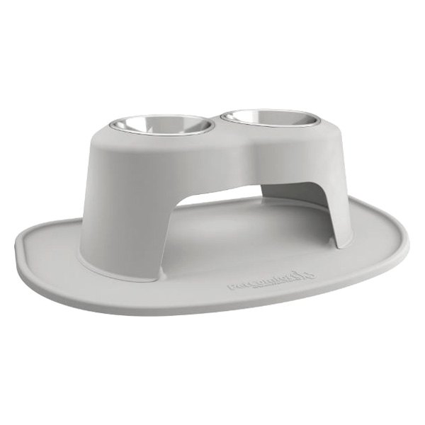 WeatherTech® - Pet Comfort™ Double 64 fl. oz. Light Gray Plastic High Pet Bowl (10" Height)