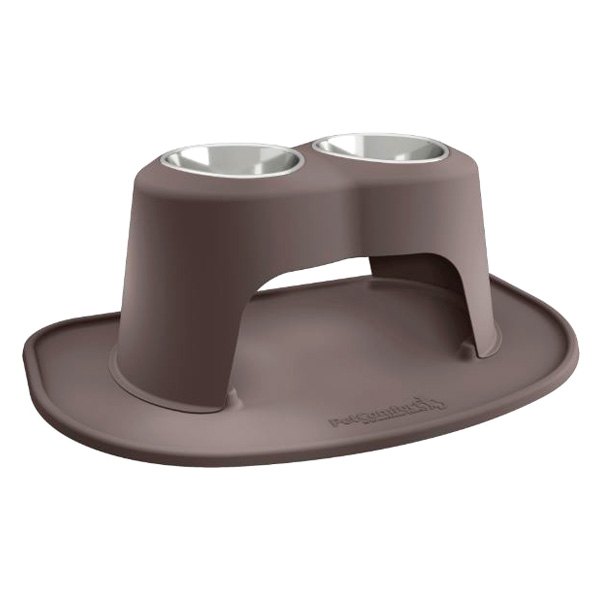 WeatherTech® - Pet Comfort™ Double 64 fl. oz. Dark Brown Plastic High Pet Bowl (12" Height)