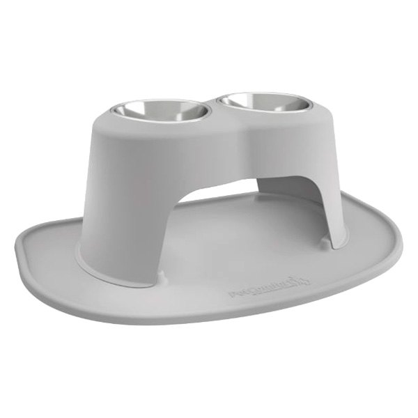 WeatherTech® - Pet Comfort™ Double 64 fl. oz. Light Gray Plastic High Pet Bowl (12" Height)