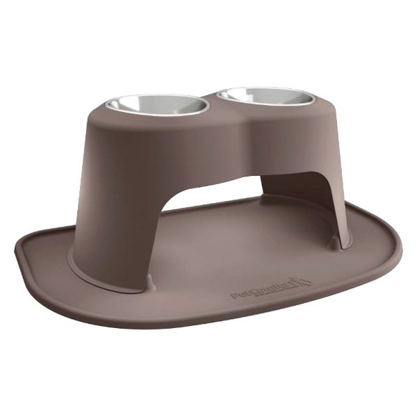 WeatherTech® - Pet Comfort™ Double 96 fl. oz. Dark Brown Plastic High Pet Bowl (14" Height)