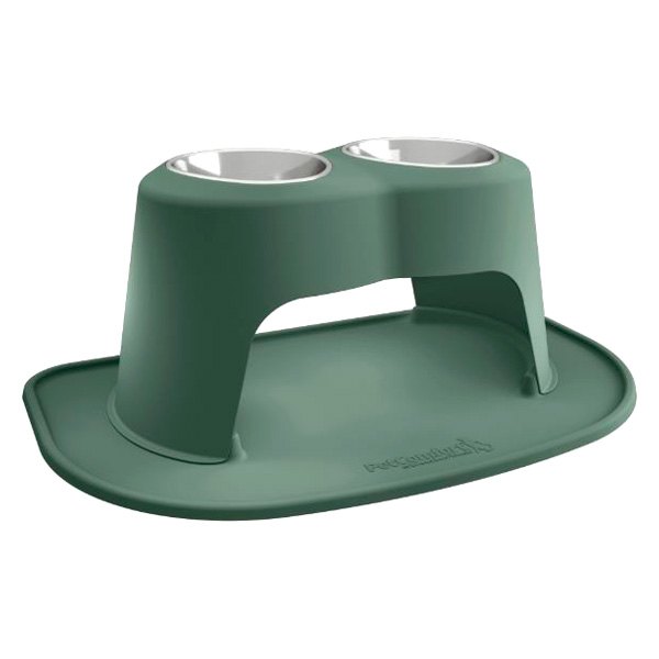 WeatherTech® - Pet Comfort™ Double 96 fl. oz. Hunter Green Plastic High Pet Bowl (14" Height)