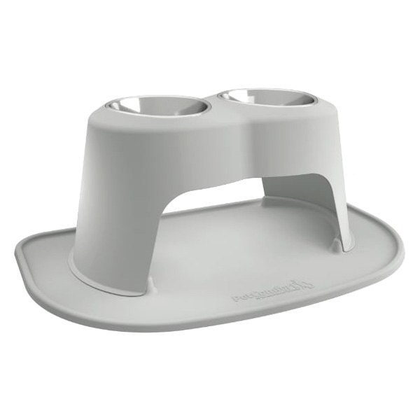 WeatherTech® - Pet Comfort™ Double 96 fl. oz. Light Gray Plastic High Pet Bowl (14" Height)