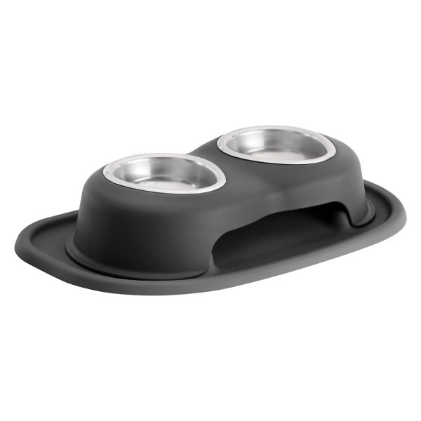 WeatherTech® - Pet Comfort™ Double 8 fl. oz. Black Stainless Steel High Pet Bowl (3" Height)