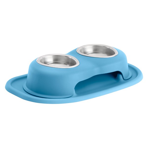 WeatherTech® - Pet Comfort™ Double 8 fl. oz. Blue Stainless Steel High Pet Bowl (3" Height)