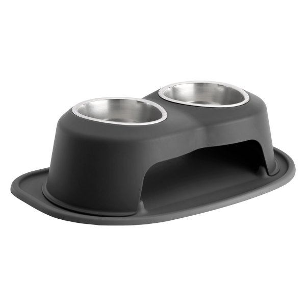 WeatherTech® - Pet Comfort™ Double 32 fl. oz. Black Stainless Steel High Pet Bowl (6" Height)