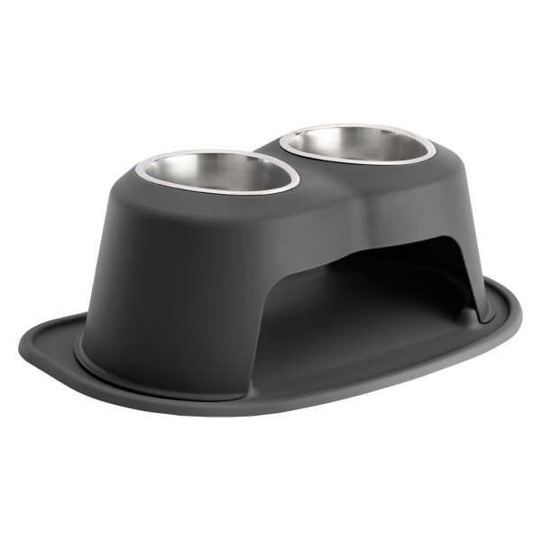 WeatherTech® - Pet Comfort™ Double 32 fl. oz. Black Stainless Steel High Pet Bowl (8" Height)