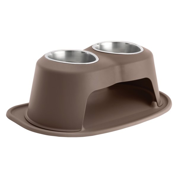 WeatherTech® - Pet Comfort™ Double 32 fl. oz. Light Brown Stainless Steel High Pet Bowl (8" Height)