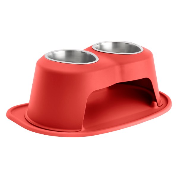WeatherTech® - Pet Comfort™ Double 32 fl. oz. Red Stainless Steel High Pet Bowl (8" Height)