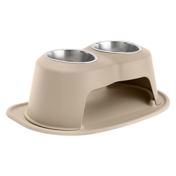 WeatherTech® - Pet Comfort™ Double 32 fl. oz. Tan Stainless Steel High Pet Bowl (8" Height)