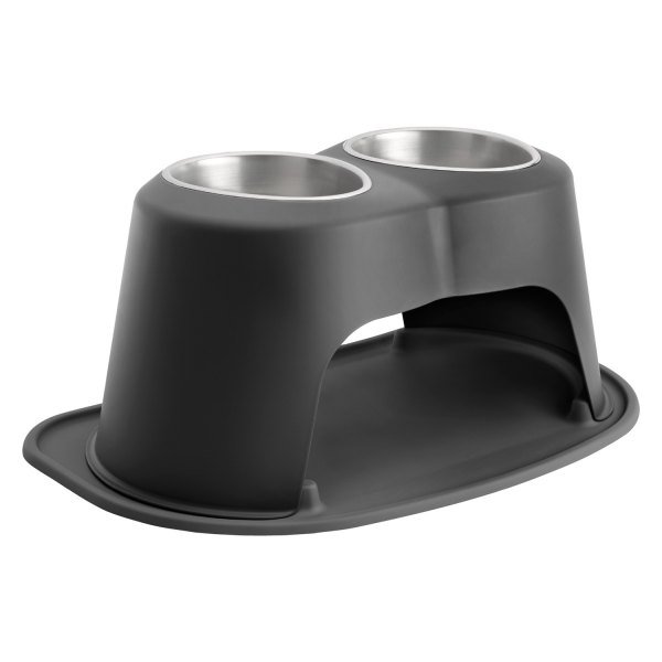 WeatherTech® - Pet Comfort™ Double 64 fl. oz. Black Stainless Steel High Pet Bowl (10" Height)