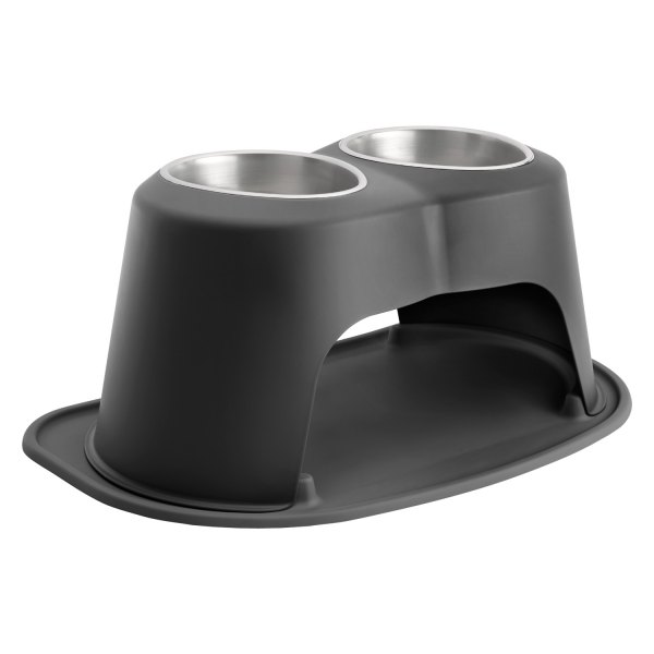 WeatherTech® - Pet Comfort™ Double 64 fl. oz. Black Stainless Steel High Pet Bowl (12" Height)