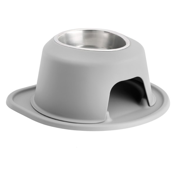 WeatherTech® - Pet Comfort™ Single 32 fl. oz. Light Gray Stainless Steel High Pet Bowl (6" Height)