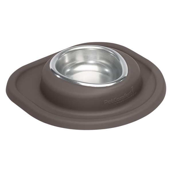 WeatherTech® - Pet Comfort™ Single 8 fl. oz. Dark Brown Stainless Steel Low Pet Bowl (1.5" Depth)