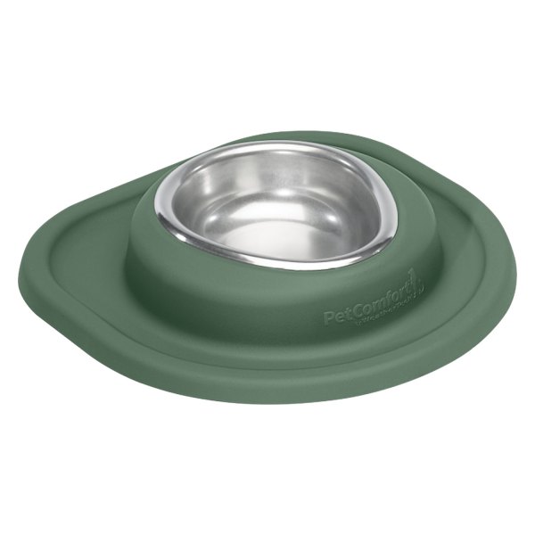 WeatherTech® - Pet Comfort™ Single 8 fl. oz. Hunter Green Stainless Steel Low Pet Bowl (1.5" Depth)