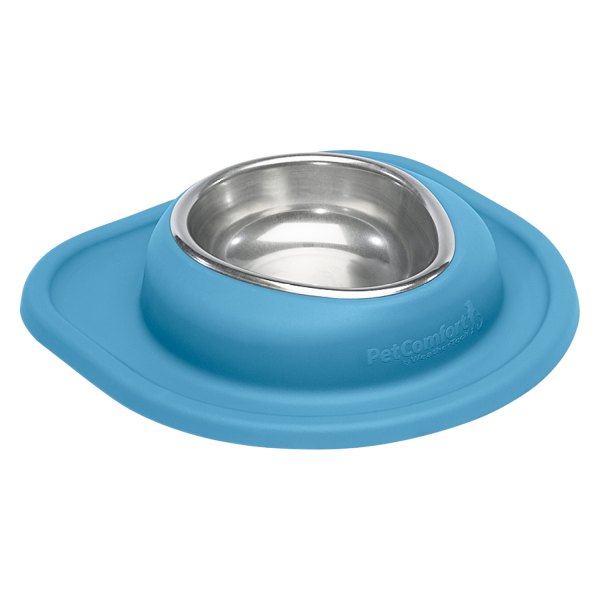 WeatherTech® - Pet Comfort™ Single 16 fl. oz. Blue Stainless Steel Low Pet Bowl (2" Depth)