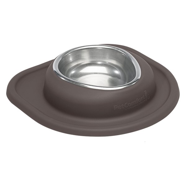 WeatherTech® - Pet Comfort™ Single 16 fl. oz. Dark Brown Stainless Steel Low Pet Bowl (2" Depth)