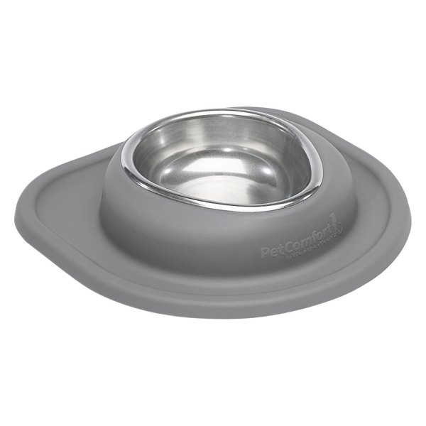 WeatherTech® - Pet Comfort™ Single 16 fl. oz. Dark Gray Stainless Steel Low Pet Bowl (2" Depth)