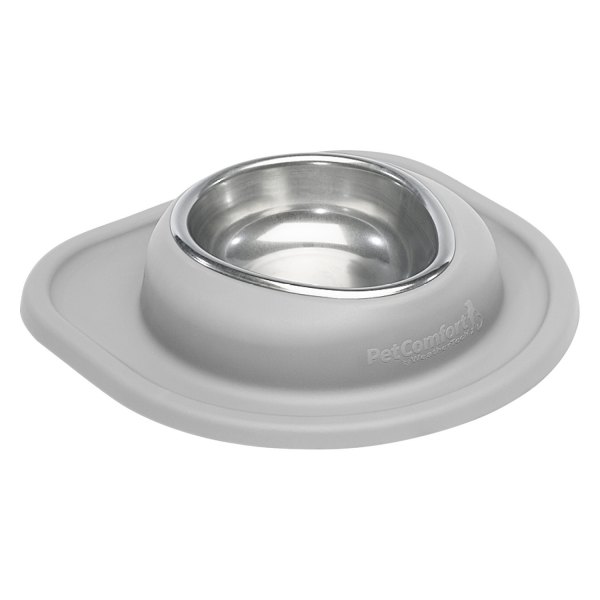WeatherTech® - Pet Comfort™ Single 16 fl. oz. Light Gray Stainless Steel Low Pet Bowl (2" Depth)
