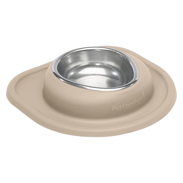 WeatherTech® - Pet Comfort™ Single 16 fl. oz. Tan Stainless Steel Low Pet Bowl (2" Depth)