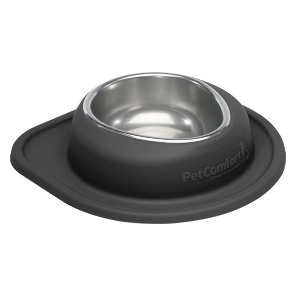 WeatherTech® - Pet Comfort™ Single 32 fl. oz. Black Stainless Steel Low Pet Bowl (2.75" Depth)
