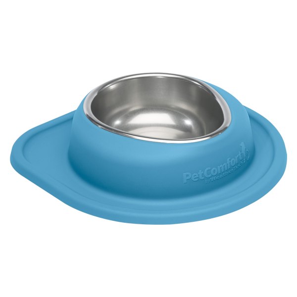 WeatherTech® - Pet Comfort™ Single 32 fl. oz. Blue Stainless Steel Low Pet Bowl (2.75" Depth)