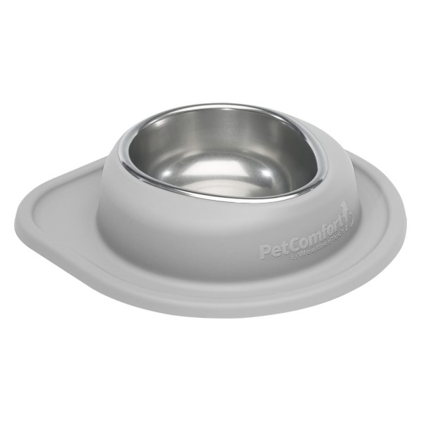 WeatherTech® - Pet Comfort™ Single 32 fl. oz. Light Gray Stainless Steel Low Pet Bowl (2.75" Height)