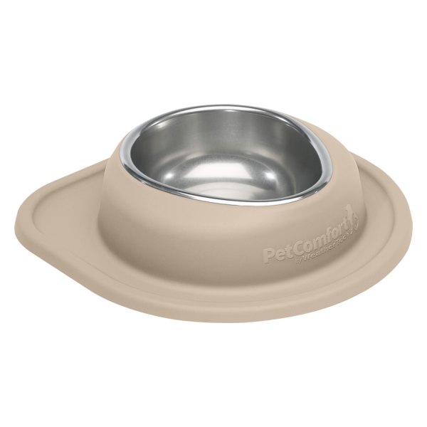 WeatherTech® - Pet Comfort™ Single 32 fl. oz. Tan Stainless Steel Low Pet Bowl (2.75" Height)