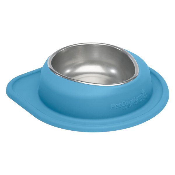 WeatherTech® - Pet Comfort™ Single 64 fl. oz. Blue Stainless Steel Low Pet Bowl (3" Height)