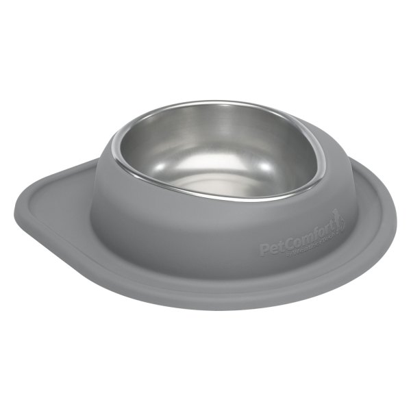 WeatherTech® - Pet Comfort™ Single 64 fl. oz. Dark Gray Stainless Steel Low Pet Bowl (3" Height)
