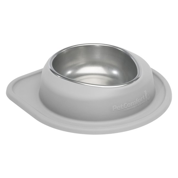 WeatherTech® - Pet Comfort™ Single 64 fl. oz. Light Gray Stainless Steel Low Pet Bowl (3" Height)
