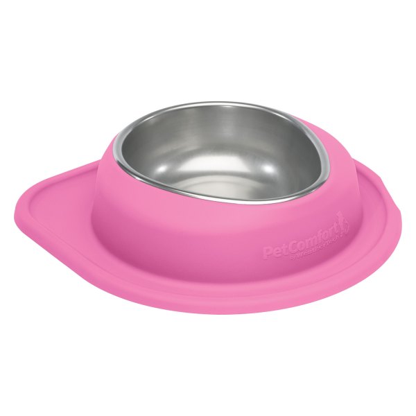 WeatherTech® - Pet Comfort™ Single 64 fl. oz. Pink Stainless Steel Low Pet Bowl (3" Height)