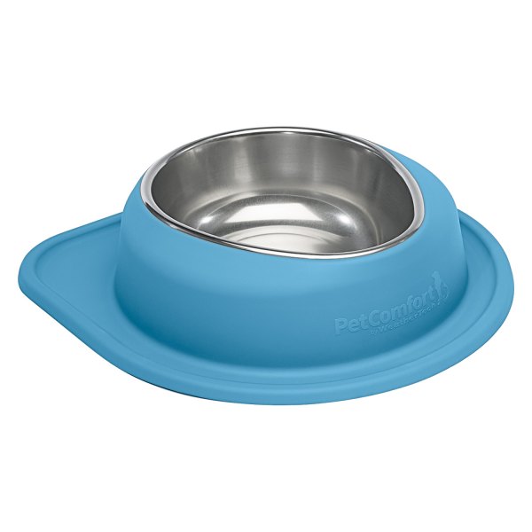 WeatherTech® - Pet Comfort™ Single 96 fl. oz. Blue Stainless Steel Low Pet Bowl (3.75" Height)