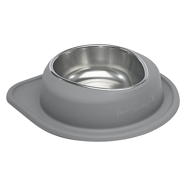 WeatherTech® - Pet Comfort™ Single 96 fl. oz. Dark Gray Stainless Steel Low Pet Bowl (3.75" Height)