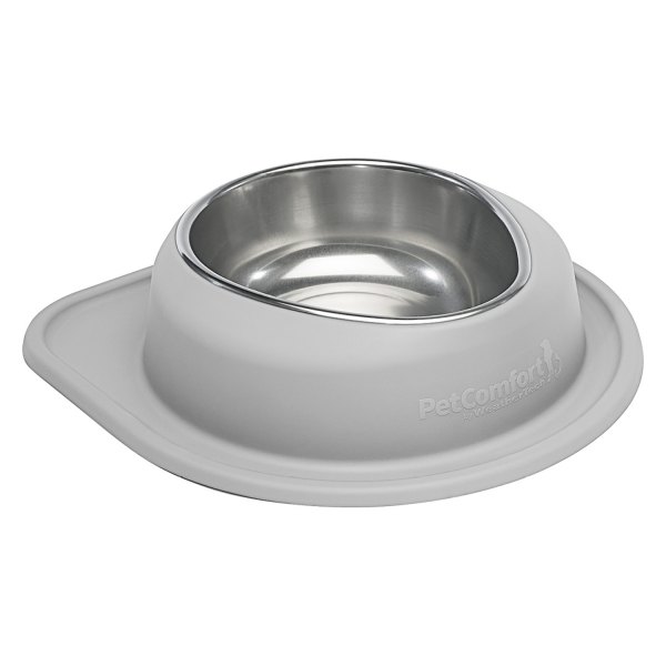 WeatherTech® - Pet Comfort™ Single 96 fl. oz. Light Gray Stainless Steel Low Pet Bowl (3.75" Height)
