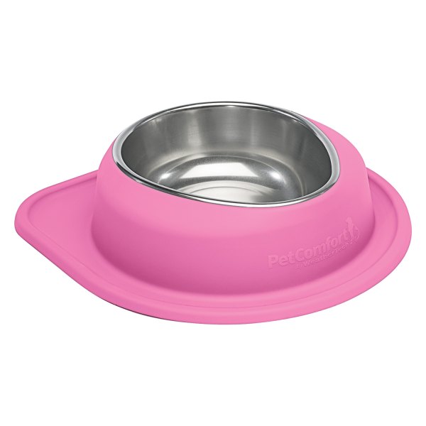 WeatherTech® - Pet Comfort™ Single 96 fl. oz. Pink Stainless Steel Low Pet Bowl (3.75" Height)
