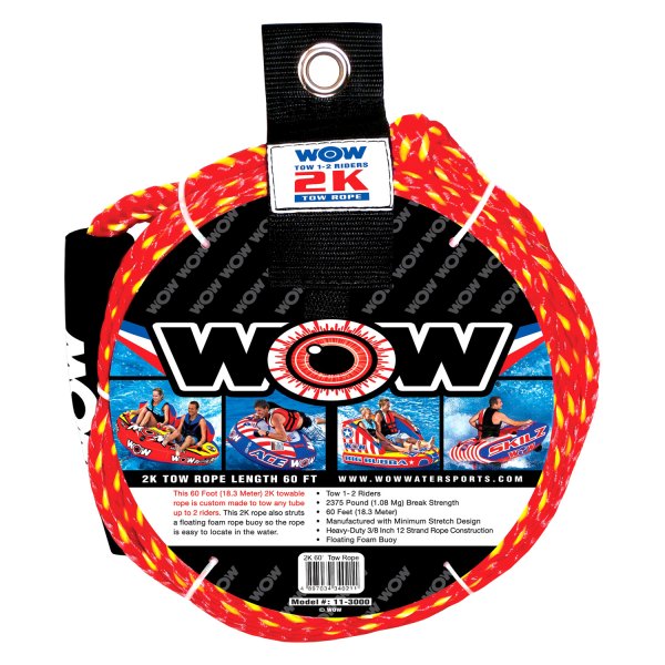 Wow Watersports® - 60' 2-Rider Tow Rope