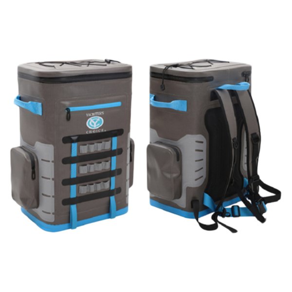 Yachter's Choice® - 48-Can Gray/Blue Cooler Backpack