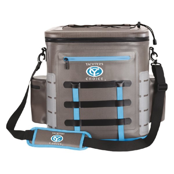 Yachter's Choice® - 35-Can Gray/Blue Shoulder Strap Cooler Bag