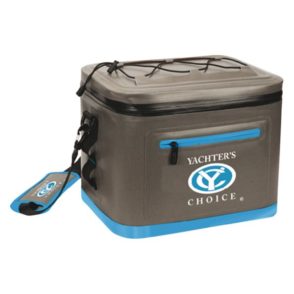 Yachter's Choice® - 24-Can Gray/Blue Shoulder Strap Cooler Bag