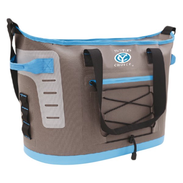 Yachter's Choice® - 30-Can Gray/Blue Shoulder Strap Cooler Tote