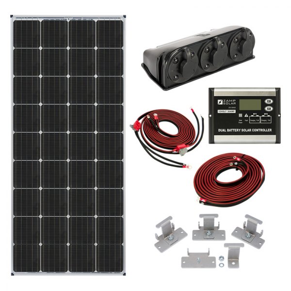 Zamp Solar® - 170W Dual Battery Bank Roof Solar Kit