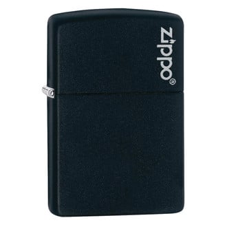 Zippo® 218ZL - Black Matte Zippo Logo Lighter